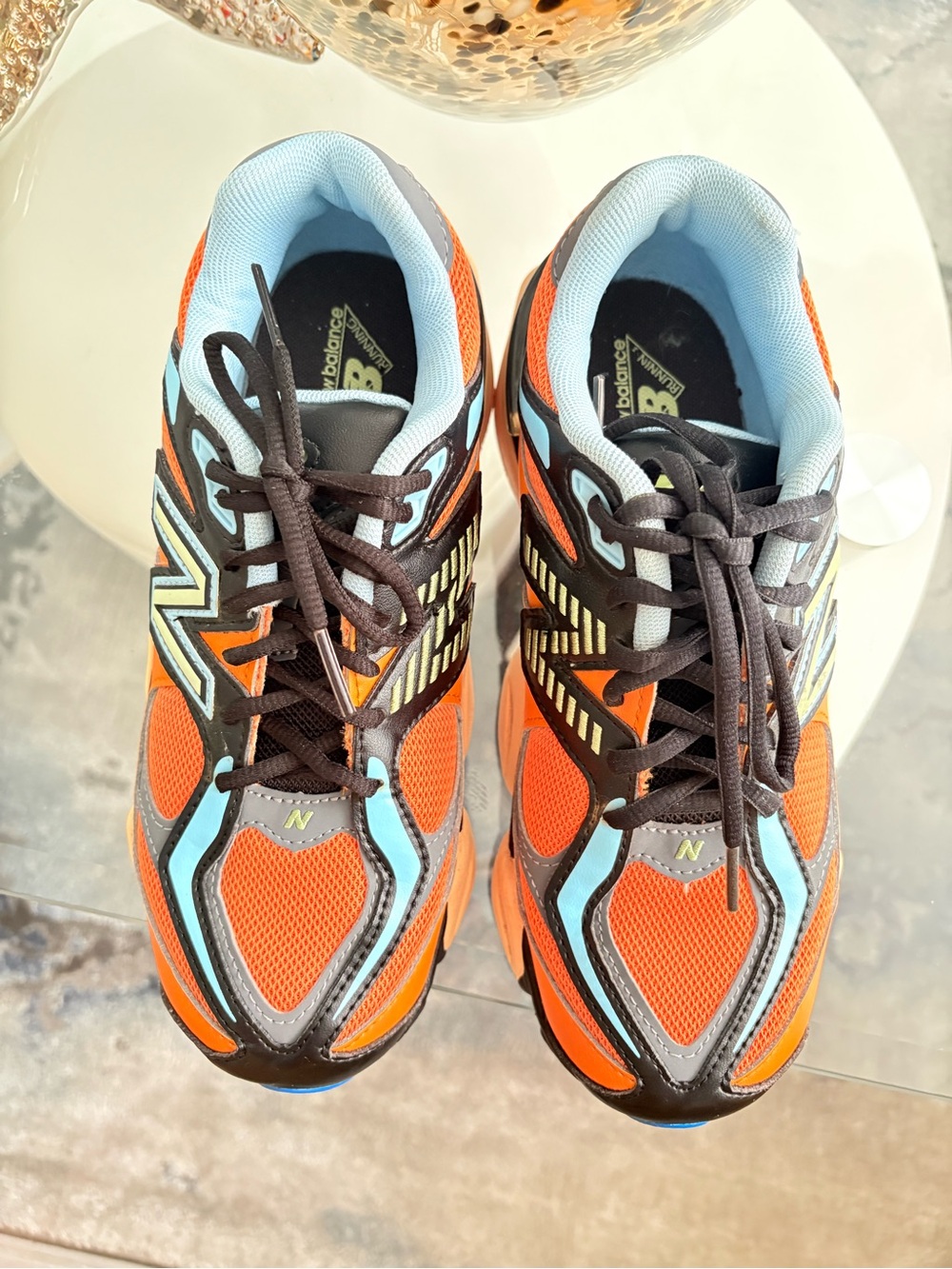 New Balance Orange, Blue & Black Athletic Sneakers